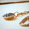 Antique Gold Guard Chain & Diamond Pendant
