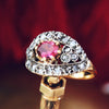 Vintage Blush Tourmaline & Rose Cut Diamond Ring