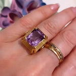An Extravagant Vintage 1960's Amethyst Cocktail Ring