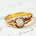 Antique Hand Cut Diamond Engagement Ring