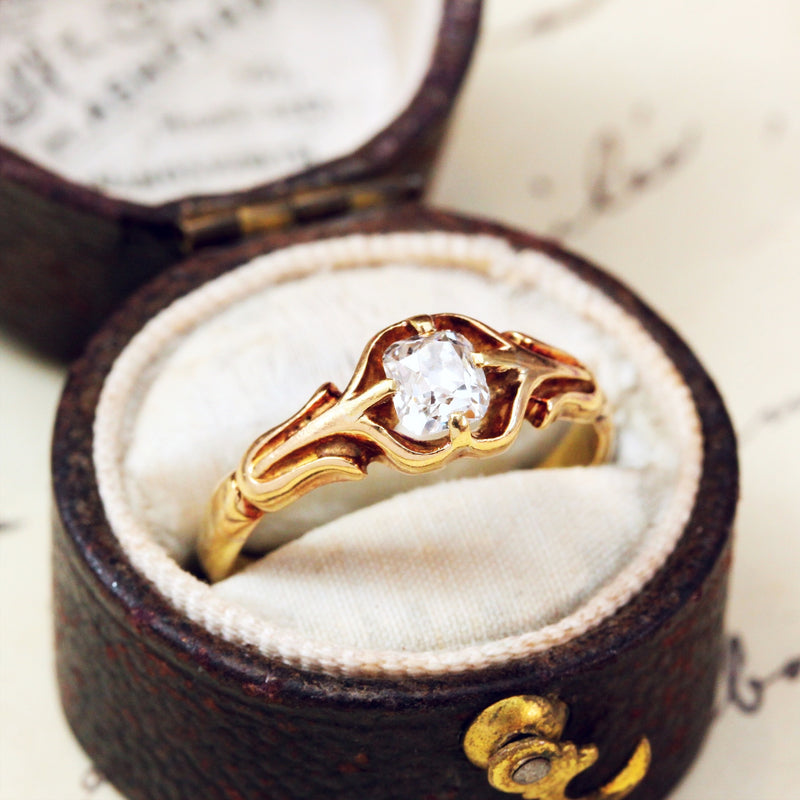 Antique Hand Cut Diamond Engagement Ring