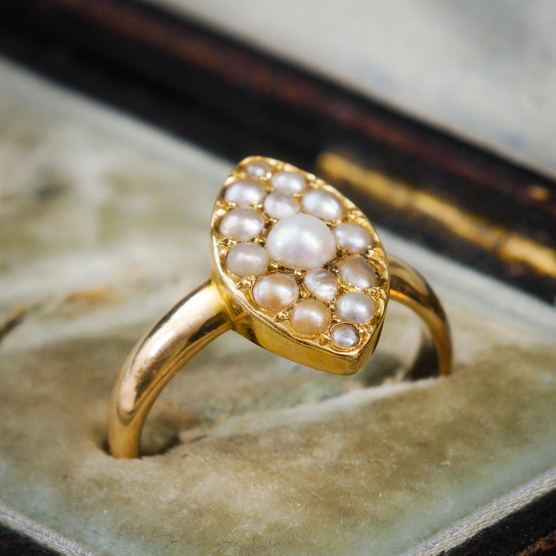 Much Coveted Late Victorian Natural Pearl Ring