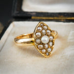 antique natural pearl ring