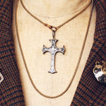 Antique Victorian Pique Tortoiseshell Cross