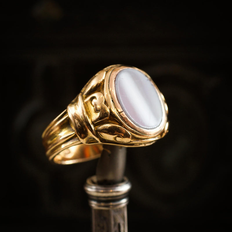 Impressive Date 1922 Gents 15ct Gold Sardonyx Signet Ring