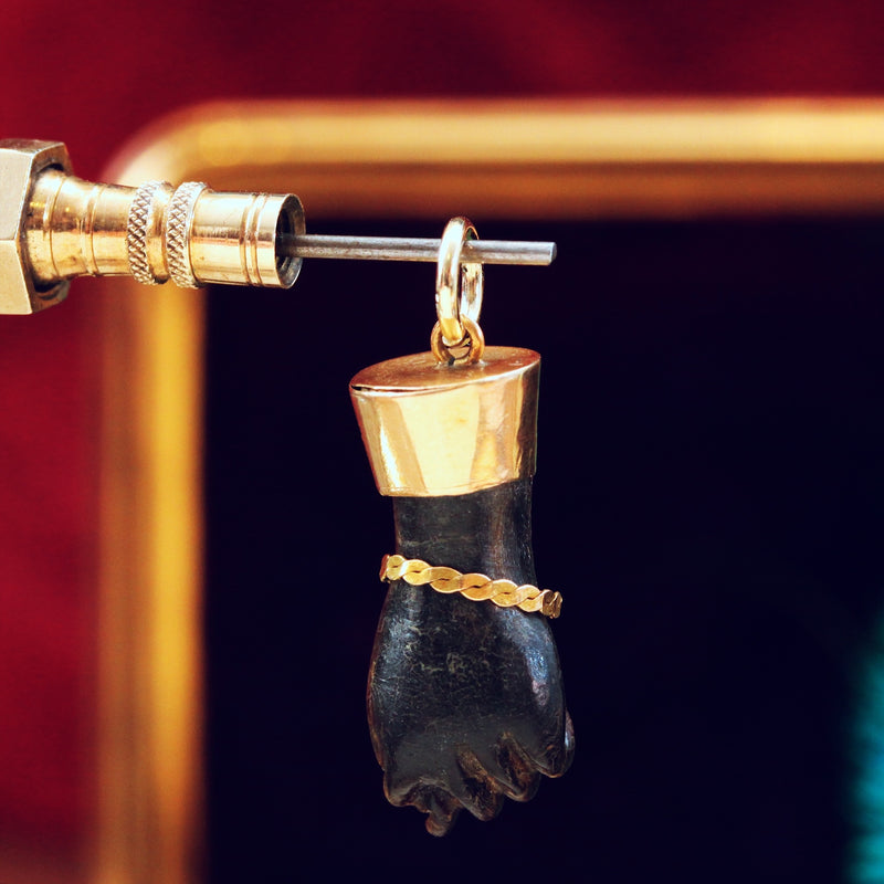 Victorian Horn Figa Amulet Charm