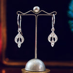 Dainty Vintage Style Diamond Drop Earrings