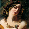 Splendid Victorian Bacchante Goddess Shell Cameo Earrings