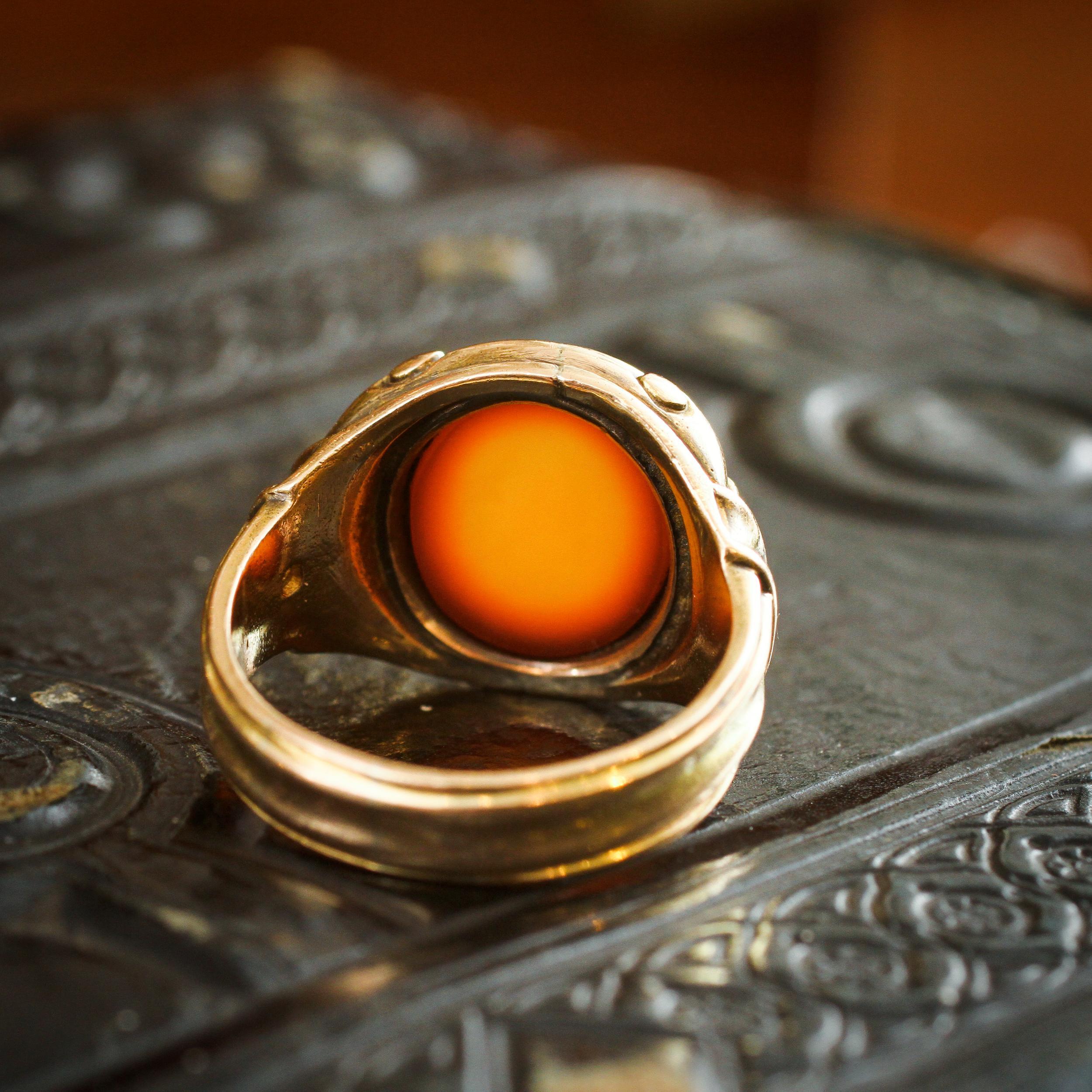 Impressive Date 1922 Gents 15ct Sardonyx Signet Ring – Fetheray