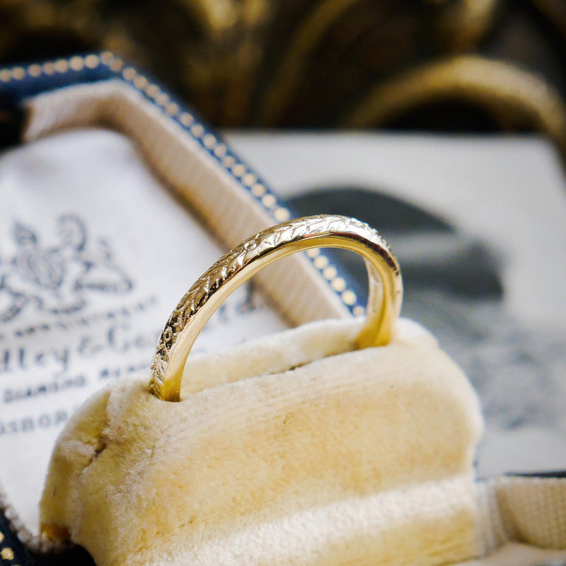 Vintage Style Blossom Garland Wedding Ring