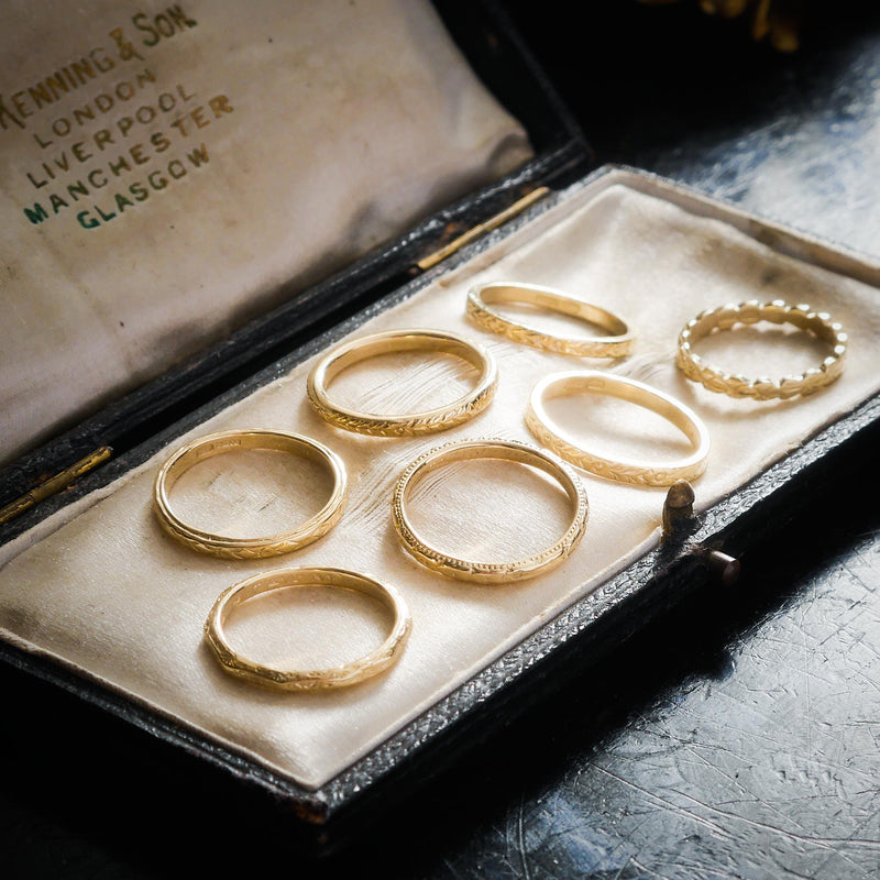 Size ‘J.5’/ ‘5’ Vintage Style Blossom Garland Wedding Ring