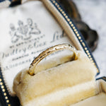 Vintage Style Beaded Edge Wedding Ring