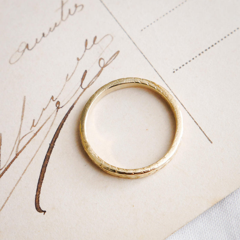 Vintage Style Size  'J' or US '5' 'Florette' Gold Wedding Ring