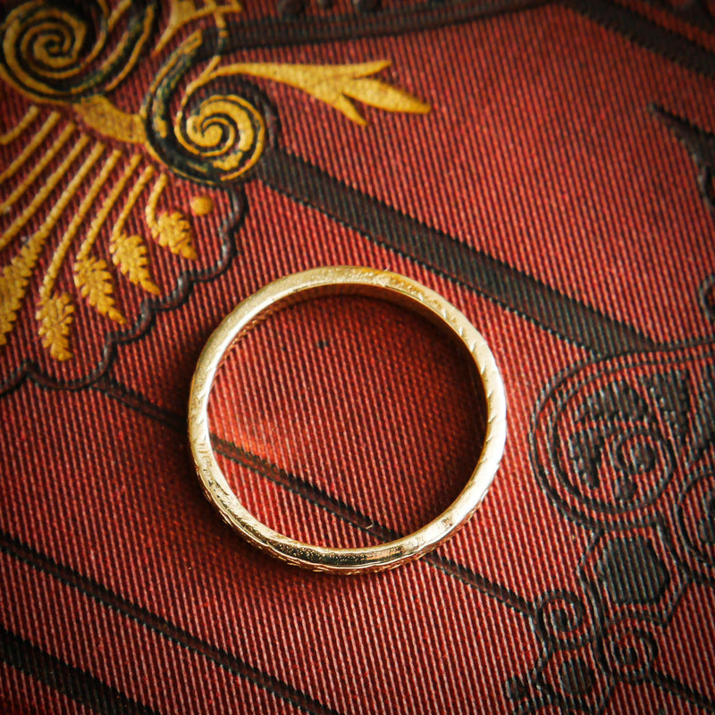 Vintage Style 'Florette' Gold Wedding Ring