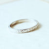 Vintage Style Size ‘K.5’ 'Flora' White Gold Wedding Ring