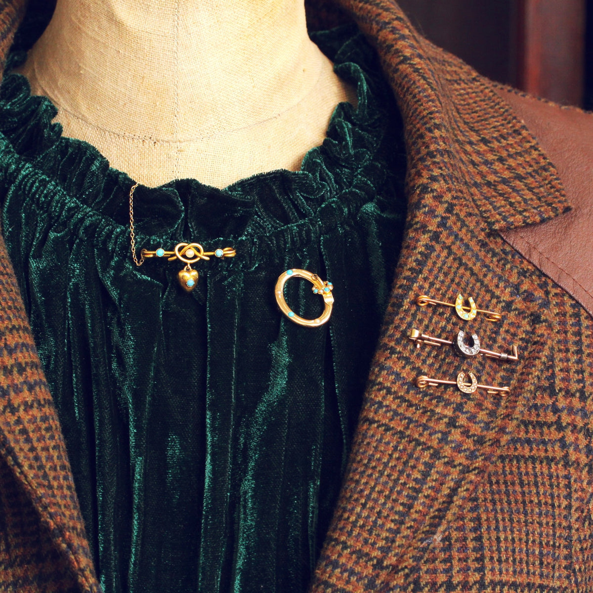 Victorian Diamond Riding Crop Stock Pin
