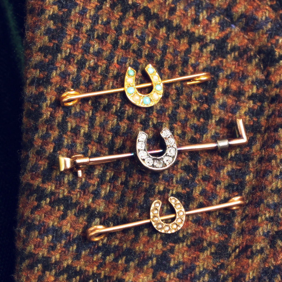Victorian Diamond Riding Crop Stock Pin