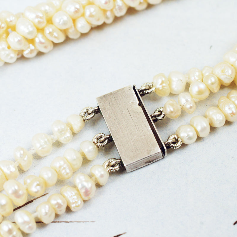 Twisted discount pearl necklace
