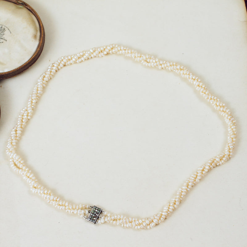 Vintage Triple Twisted Strand of Freshwater Pearls