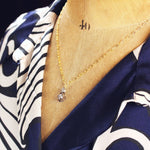 Tiny Antique Silver & Rose Cut Diamond Pendant