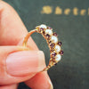 Unusual Victorian Natural Pearl & Amethyst Ring