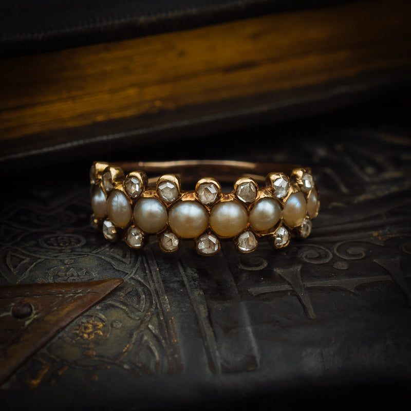 Antique Georgian Pearl Diamond Ring