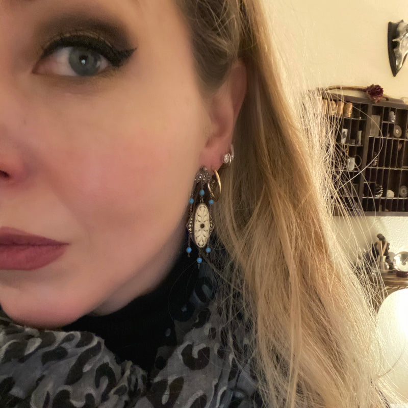 Fabulous! Exotic Vintage Oriental Style Earrings