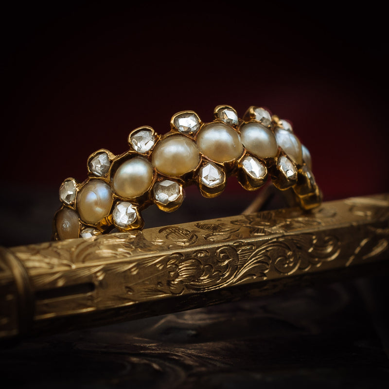 Antique Georgian Pearl Diamond Ring