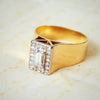 Exciting! Statement Mid Century Diamond Cluster Band