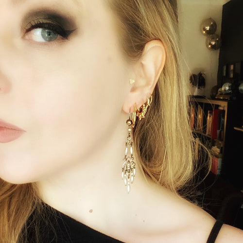 A Scarce Pair of Louis Rousselet Drop Earrings