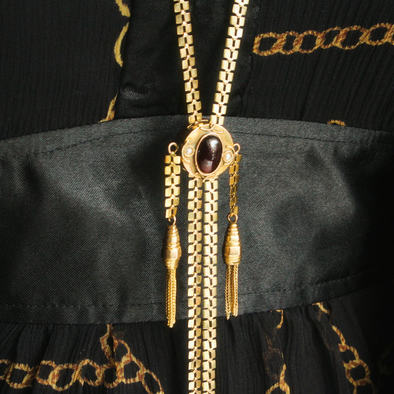 vintage 14ct gold slider necklace