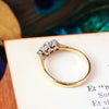 Hand Crafted Vintage Mid Century Diamond Trilogy Ring