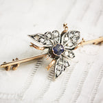 Late Victorian Sapphire & Diamond Butterfly Brooch