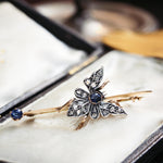 Late Victorian Sapphire & Diamond Butterfly Brooch