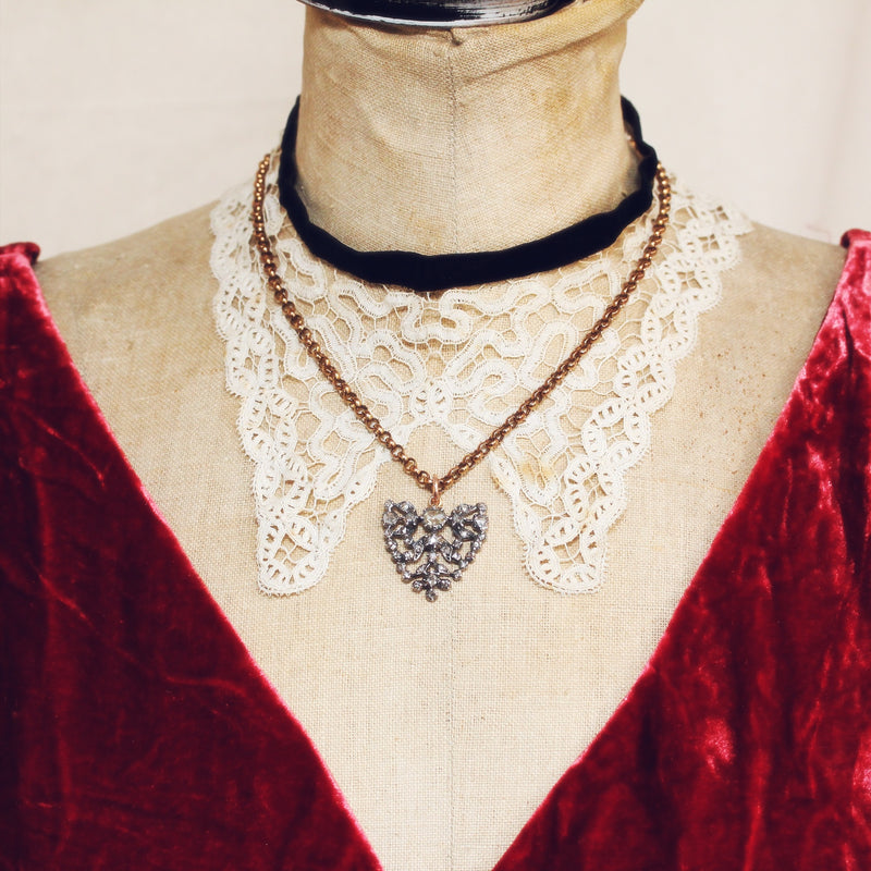Antique Rose Cut Diamond Pendant