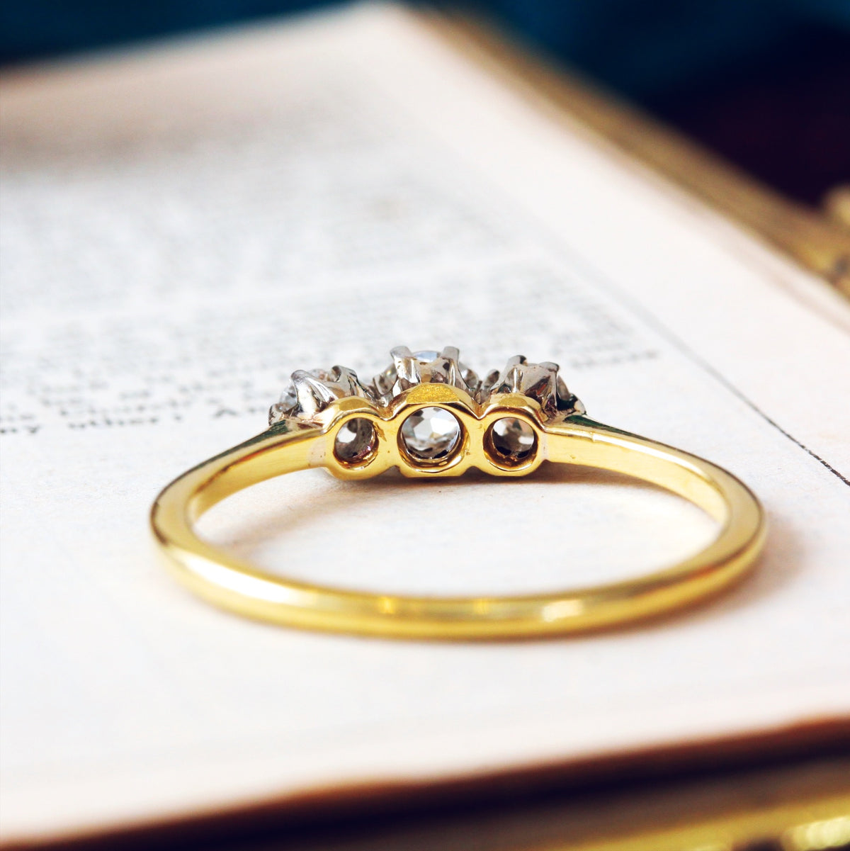 Darling Sparkle! Vintage Trilogy Diamond Engagement Ring