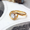18ct Gold Diamond Crossover Ring