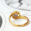 Hand Crafted Vintage Diamond Crossover Engagement Ring