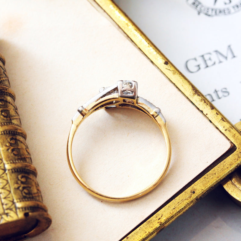 Divine Loveliness! Vintage Diamond 'Toi et Moi' Ring