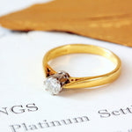 Vintage Brilliant-cut Diamond Solitaire Engagement Ring