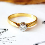 Vintage Brilliant-cut Diamond Solitaire Engagement Ring