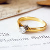 Vintage Brilliant-cut Diamond Solitaire Engagement Ring