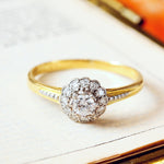 Vintage Perfection Diamond Daisy Engagement Ring