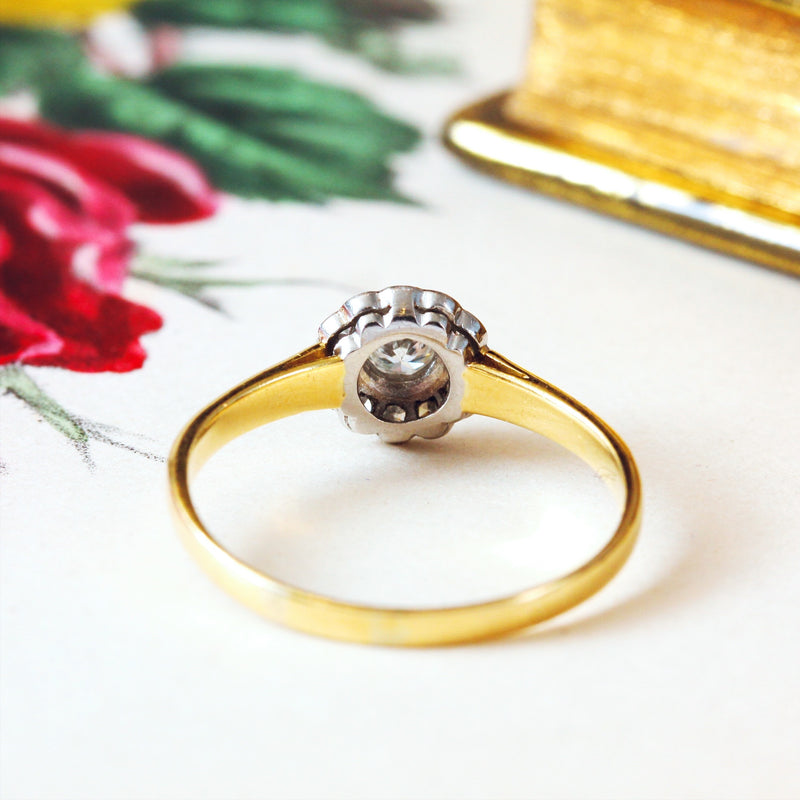 Vintage Perfection Diamond Daisy Engagement Ring