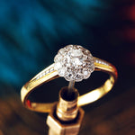 Vintage Perfection Diamond Daisy Engagement Ring