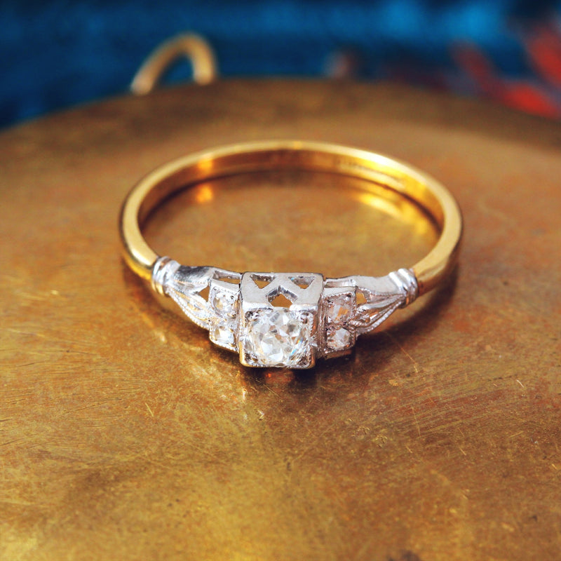 Vintage Old Cut Diamond Engagement Ring