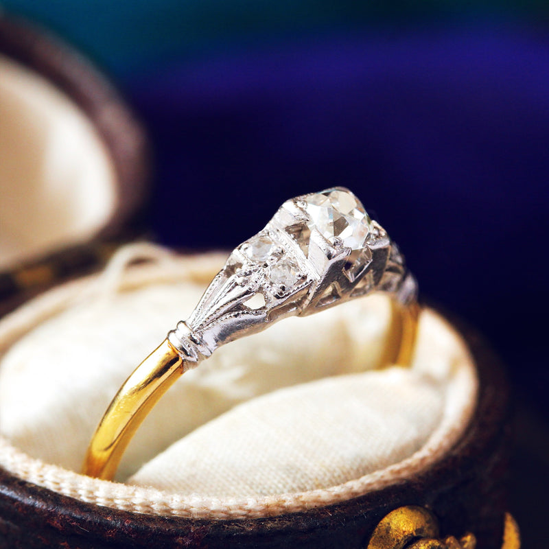 Vintage Old Cut Diamond Engagement Ring