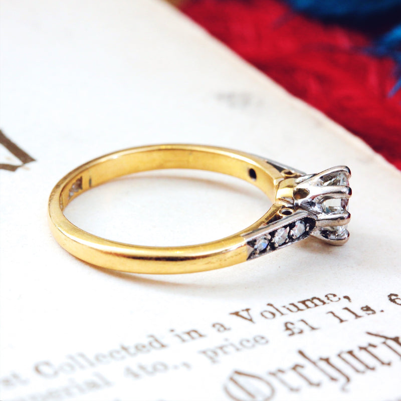 Classic Vintage Diamond Solitaire Engagement Ring