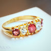 Grand Date 1906 Spinel & Rose Cut Diamond Ring