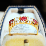 Grand Date 1906 Spinel & Rose Cut Diamond Ring